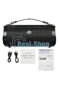 Колонка портативная Digma S-22 черный 15W 1.0 BT 1500mAh (SP2215B)