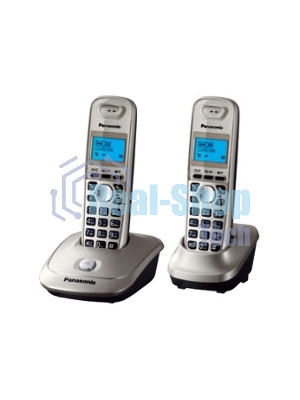 Телефон беспроводной (DECT) Panasonic KX-TG2512RUN (платиновый) Доп трубка в комплекте,АОН, Caller ID,спикерфон на трубке,полифония