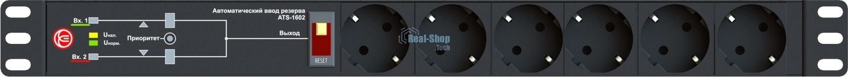 Устройство автоматического ввода резерва АВР Elemy ATS-1602 1U 19