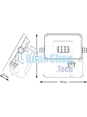 Прожектор светодиодный Gauss LED Qplus 10Вт IP65 6500К черный