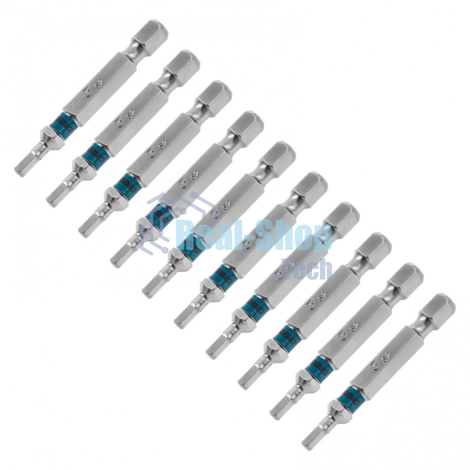 Набор бит GROSS HEX 3x50, сталь S2, 10 шт GROSS 11462