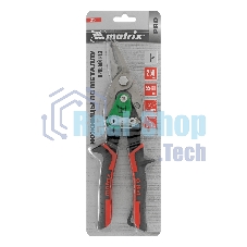 Ножницы по металлу Matrix, 250 мм, правый рез,сталь CRMO,двухкомпонентные рукоятки, PRO
