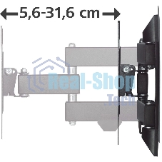 Кронштейн для телевизора Hama 00220822 черный 19