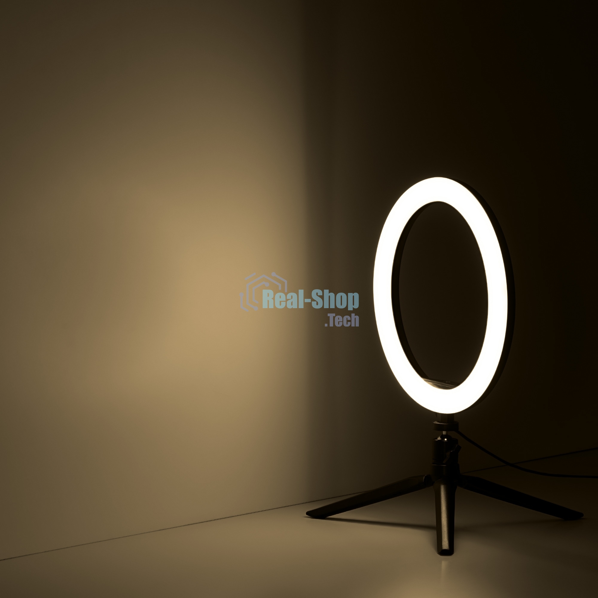 Светильник кольцевой Gauss 14W 700lm 3000-6500K 5V USB IP20 260x23мм черный дим пульт LED