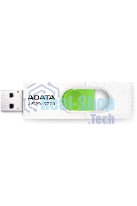 Флешка USB ADATA UV320 (AUV320-512G-RWHGN), 512Gb, USB 3.2 Gen1, R/W 100/30, белый/зеленый