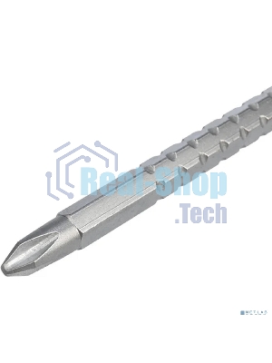 Отвертка реверсивная комбинированная Rexant двухсторонний стержень 120 мм (крестовая PH 2, шлицевая SL 6 мм), двухкомпонентная рукоятка