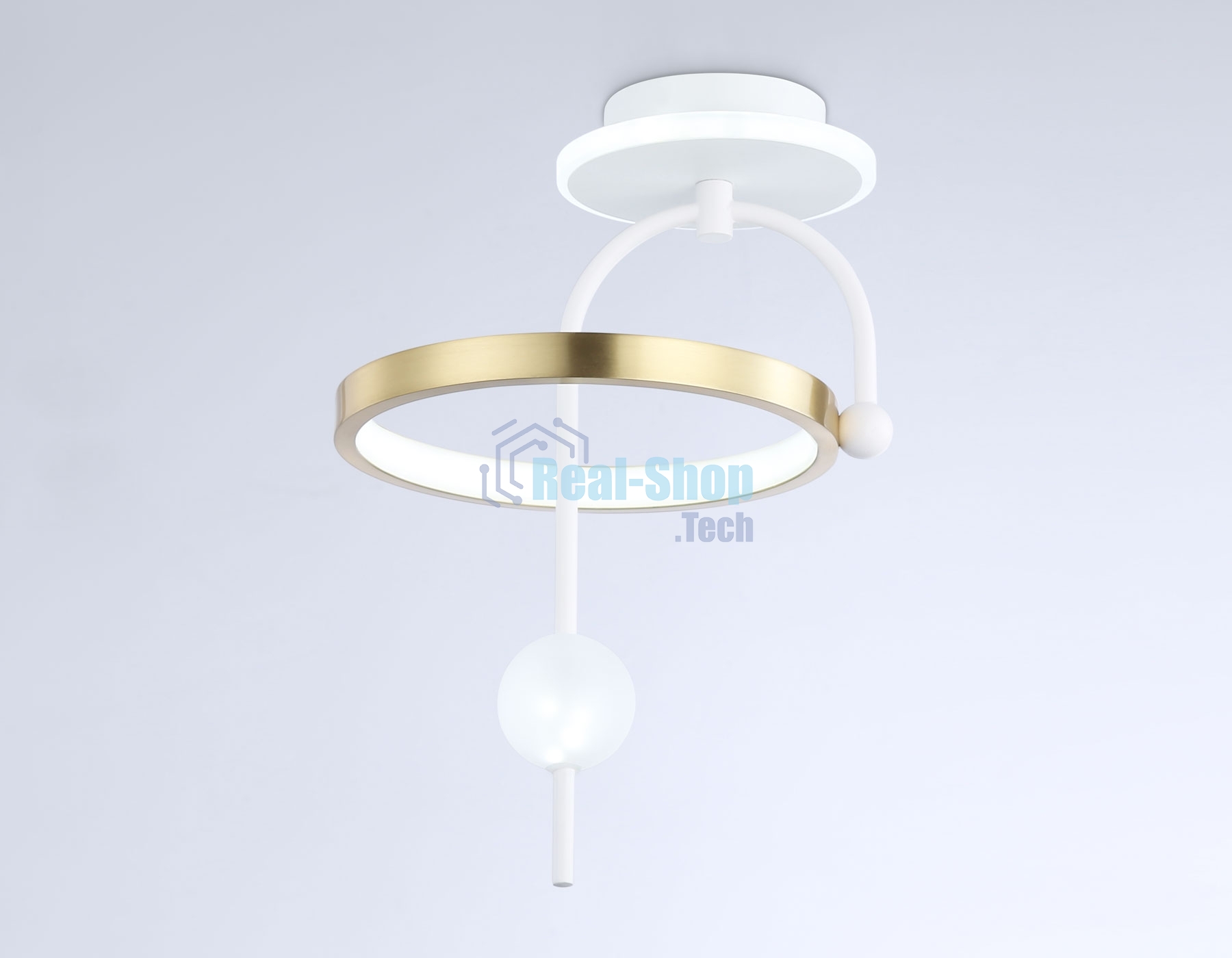 Светильник Ambrella light FL66422 WH/GD белый/золото 3000K/4200K/6400K 15W 240*220*347.7 (Без ПДУ)