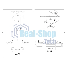 Светильник Ambrella light TN6709 WH белый IP44 GX53 max 15W 105*105*45