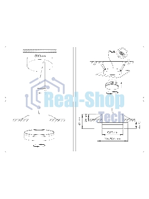 Светильник Ambrella light TN6709 WH белый IP44 GX53 max 15W 105*105*45