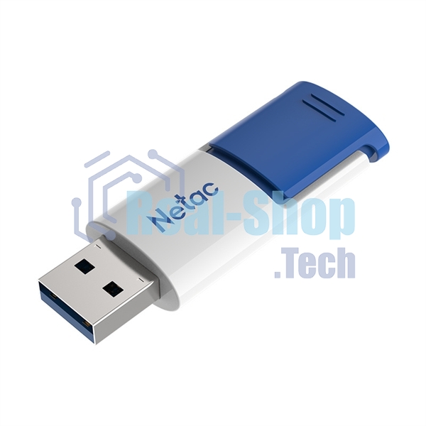 Флешка USB Netac U182 Blue (NT03U182N-256G-32BL), 256Gb, USB 3.0, R/W 70/30, белый/синий