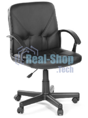 Кресло компьютерное OLSS Чип 365 Ультра черный экокожа Крестовина 