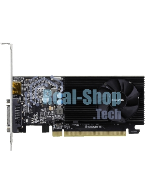 Видеокарта Gigabyte GV-N1030D4-2GL NVidia GeForce GT 1030, 2Gb DDR4/64-bit, PCI-Ex16 3.0, DVI-Dx1, HDMI2.0bx1, LP, 2-slot cooler, Retail