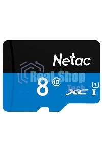 Флеш карта microSDHC 8Gb Netac P500 NT02P500STN-008G-S (без SD адаптера) 80Mb/s