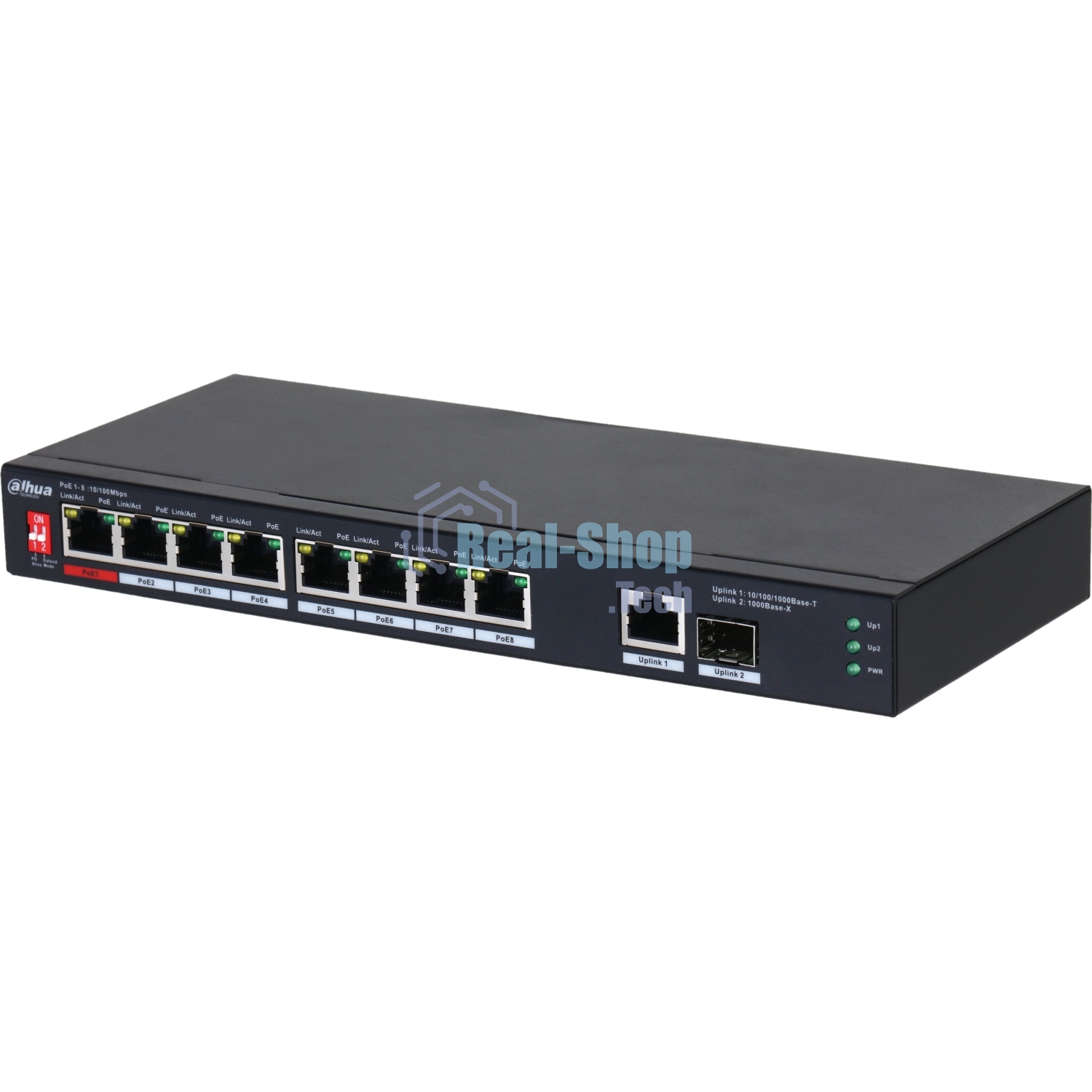 Коммутатор Dahua DH-PFS3110-8ET1GT1GF-96 8x100Mb 1G неуправляемый