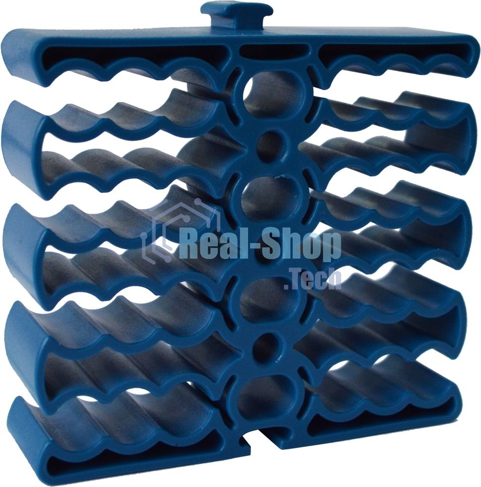 Кабельная гребенка на 24 кабеля, синяя