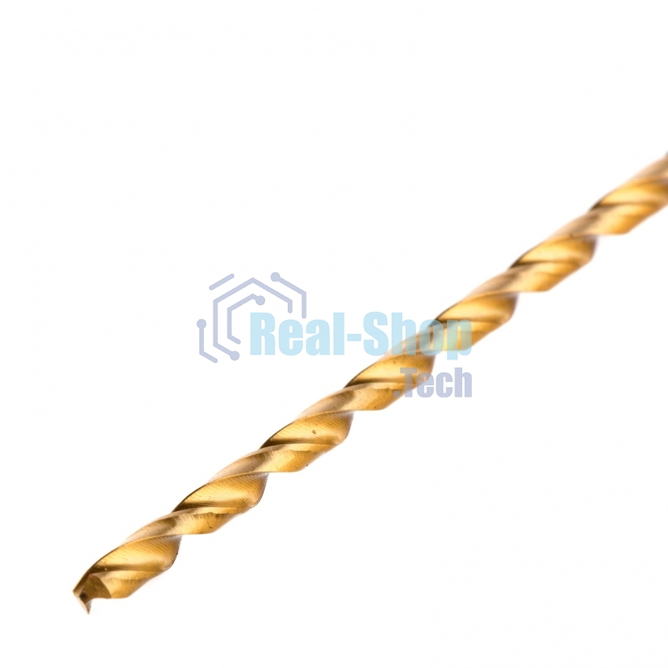 Сверло спиральное по металлу Matrix 4 x 300мм, HSS, нитридтитановое покрытие