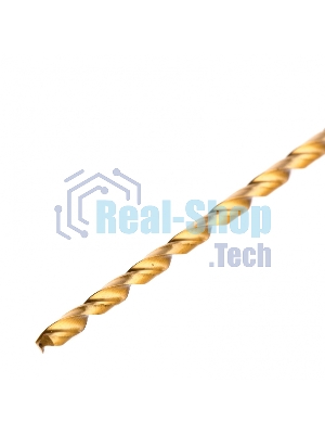 Сверло спиральное по металлу Matrix 4 x 300мм, HSS, нитридтитановое покрытие