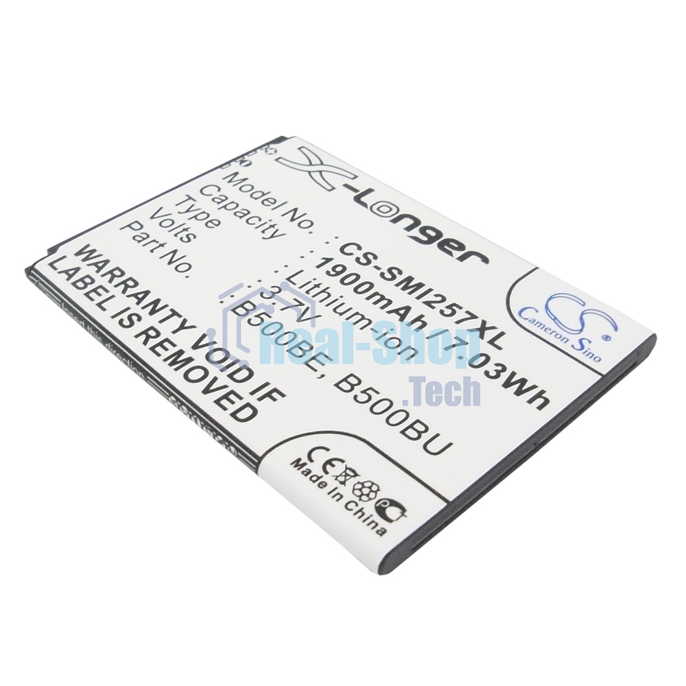 Аккумулятор CameronSino CS-SMI257XL (B500AE) для Galaxy S4 mini GT-I9190 3.7V, 1900mAh, 7.03Wh