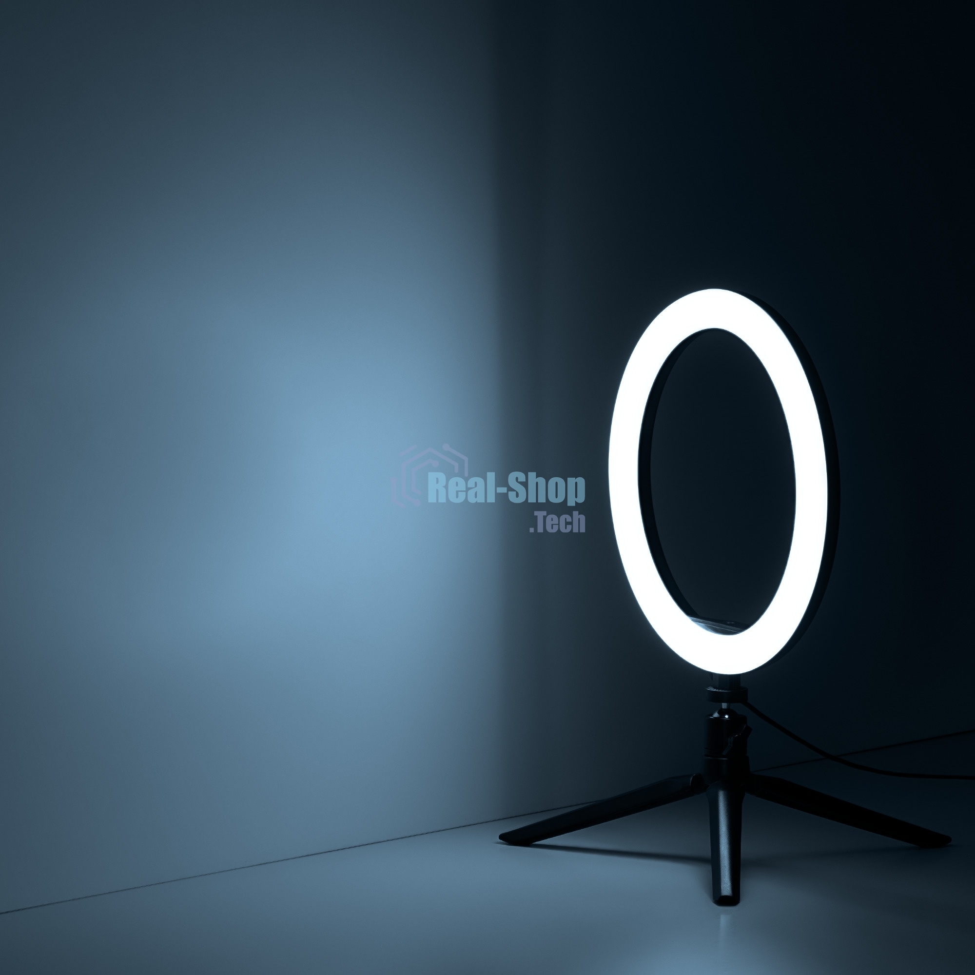 Светильник кольцевой Gauss 14W 700lm 3000-6500K 5V USB IP20 260x23мм черный дим пульт LED