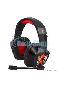 Гарнитура проводная Qumo Protector GHS 0015, стереогарнитура, подсветка, USB+2*3,5 jacks