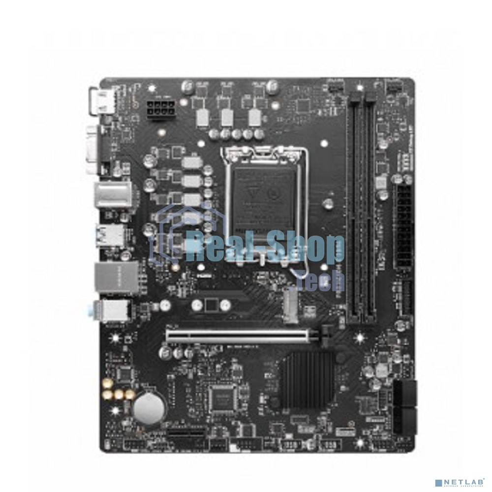 Материнская плата MSI PRO H610M-E DDR4, LGA 1700, Intel H610, 2xDDR4, 4xSATA, 1xM.2, 1xPCIe 4.0 x16, 1xPCIe 4.0 x1, 1xHDMI, 1xVGA, 1xRJ45 1Gb, 2xUSB-A 3.2 Gen 1, 4xUSB-A 2.0, 3x3.5мм, 7.1, mATX