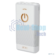 Портативный аккумулятор Perfeo 20000 mAh + Micro usb/In Micro usb/Out USB 1 А, 2.1A/белый (PF_B4299)