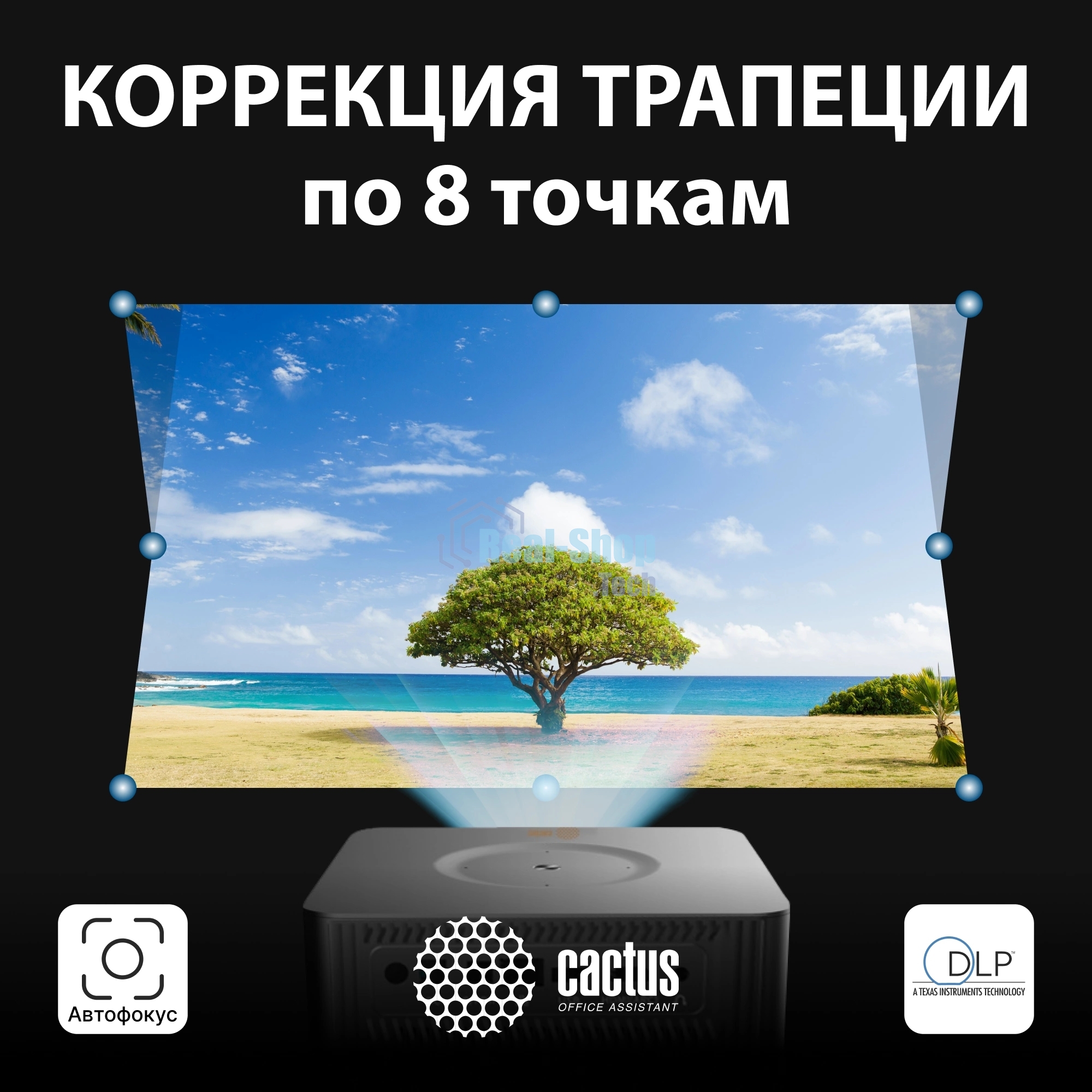 Проектор Cactus CS-M1.SG DLP 9600Lm (1920x1080) 200000:1 ресурс лампы:20000часов 1xUSB typeA 1xHDMI 1.9кг