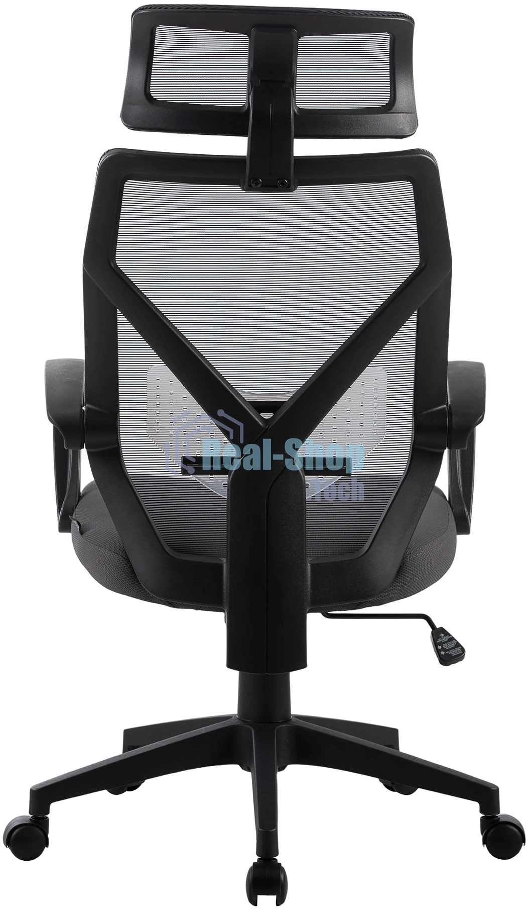 Кресло компьютерное Cactus CS-MC414-GY черный/серый, сетка/ткань, с подголов. крестов. пластик, пластик черный