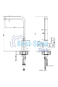 Кухонный смеситель GranFest Quarz GF-Z-5421, Г-образный, кран под фильтрованную воду, белый