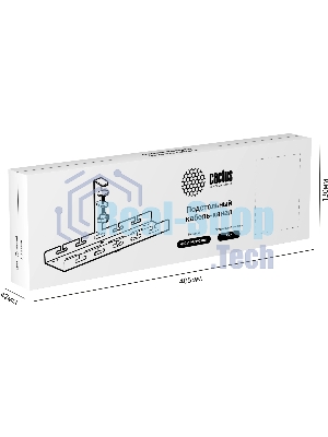 Кабель-канал Cactus CS-CM-400-1BK для столов 40x12.9x19см черный