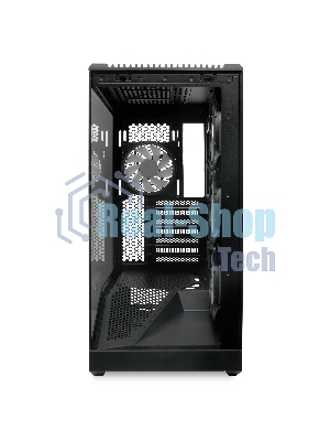 Компьютерный корпус без блока питания HSPD F711-TGbK-ARGB, Panoramic Full Tower, черный, TG, 0.7 SPCC, 4x120мм ARGB ATX, mATX, mITX 190/420/280мм 2x2.5