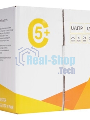 Кабель информационный Lanmaster LAN-5EUTP-PT-LSZH-WH кат.5E UTP 4 пары 24AWG LSZH внутренний 305м белый