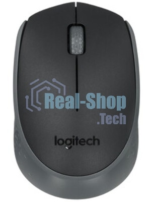Мышь беспроводная Logitech M170 черный/темно-серый, 1000 dpi, радиоканал, USB, кнопки - 3