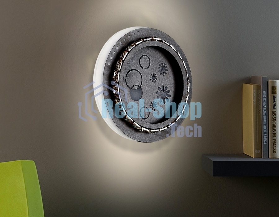 Светильник Ambrella light FA273 CF/TI кофе/янтарь LED 3000K+6400K 24W 200*180*50
