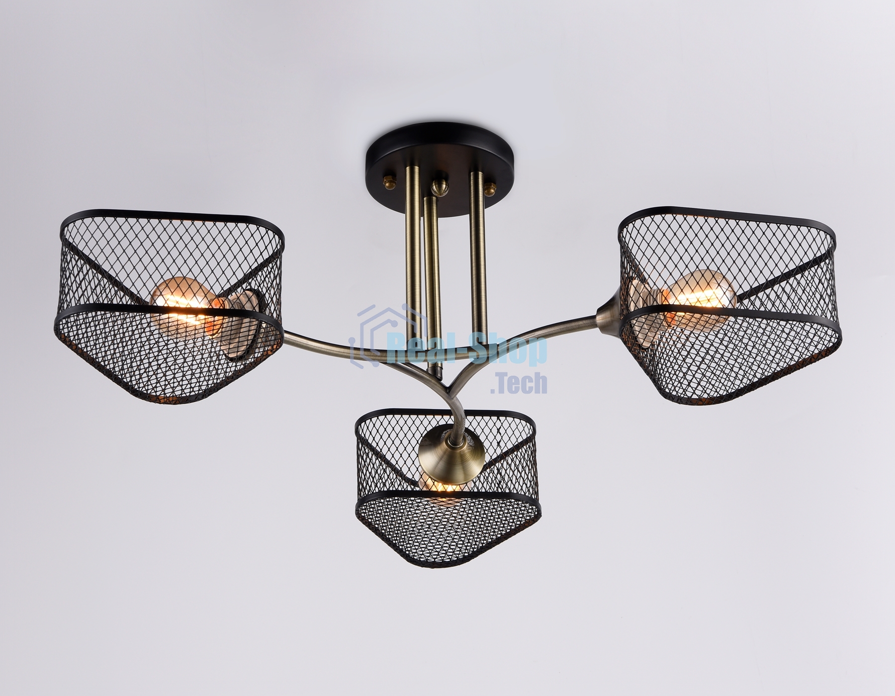 Светильник Ambrella light TR80171/3 SB/BK бронза/черный E27/3 max 40W D600*215
