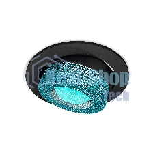 Комплект встраиваемого поворотного светильника Ambrella light XC7652063 SBK/BL черный песок/голубой MR16 GU5.3 (C7652, N7194)