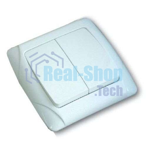 Выключатель 2-кл. СП Маргарита 10А IP20 белый Universal М0023