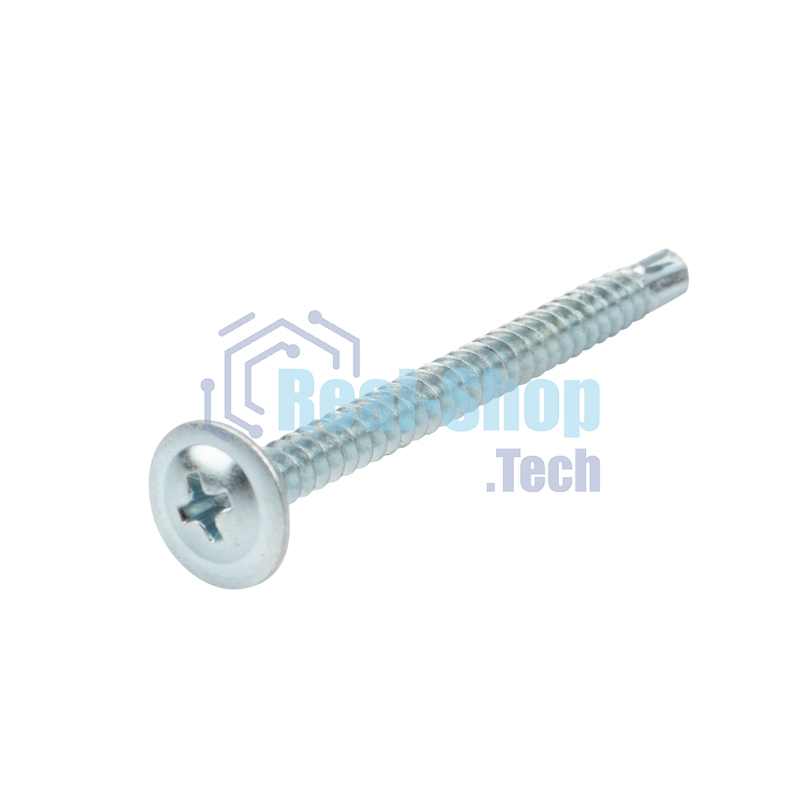 Саморез с прессшайбой Kranz ПШС сверло 4.2х50, короб (200 шт./уп.)