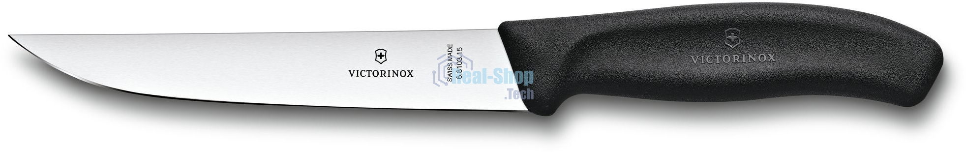 Нож кухонный Victorinox Swiss Classic (6.8103.15B) стальной разделочный лезв.150мм прямая заточка черный блистер