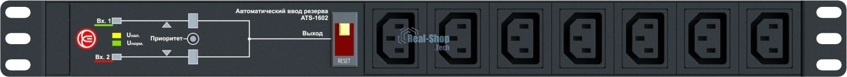 Устройство автоматического ввода резерва АВР Elemy ATS-1602 1U 19