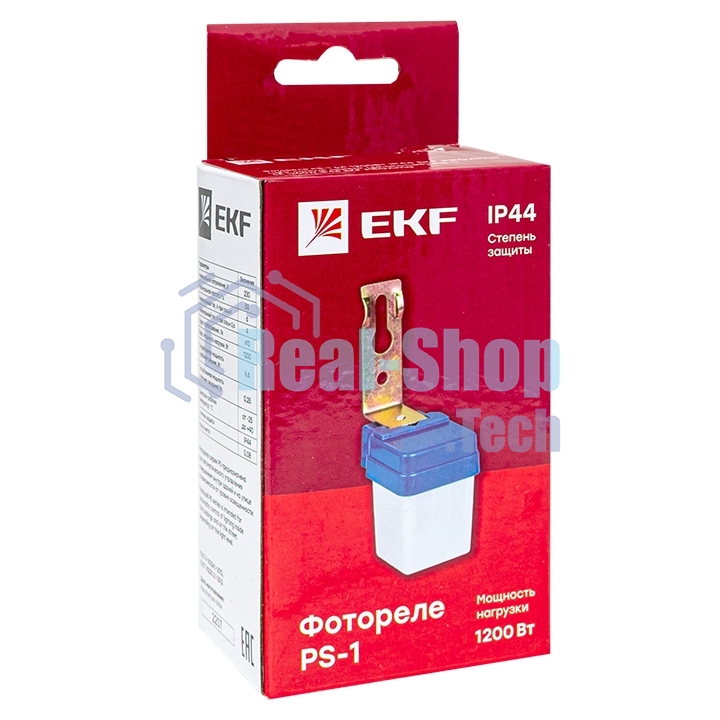 Фотореле EKF fr-ps-1-6 PS-1 6А 1200Вт IP44 EKF PROxima