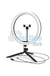 Светильник кольцевой Gauss 15W 800lm 3000-6500K 5V USB IP20 300x23мм черный дим пульт е LED