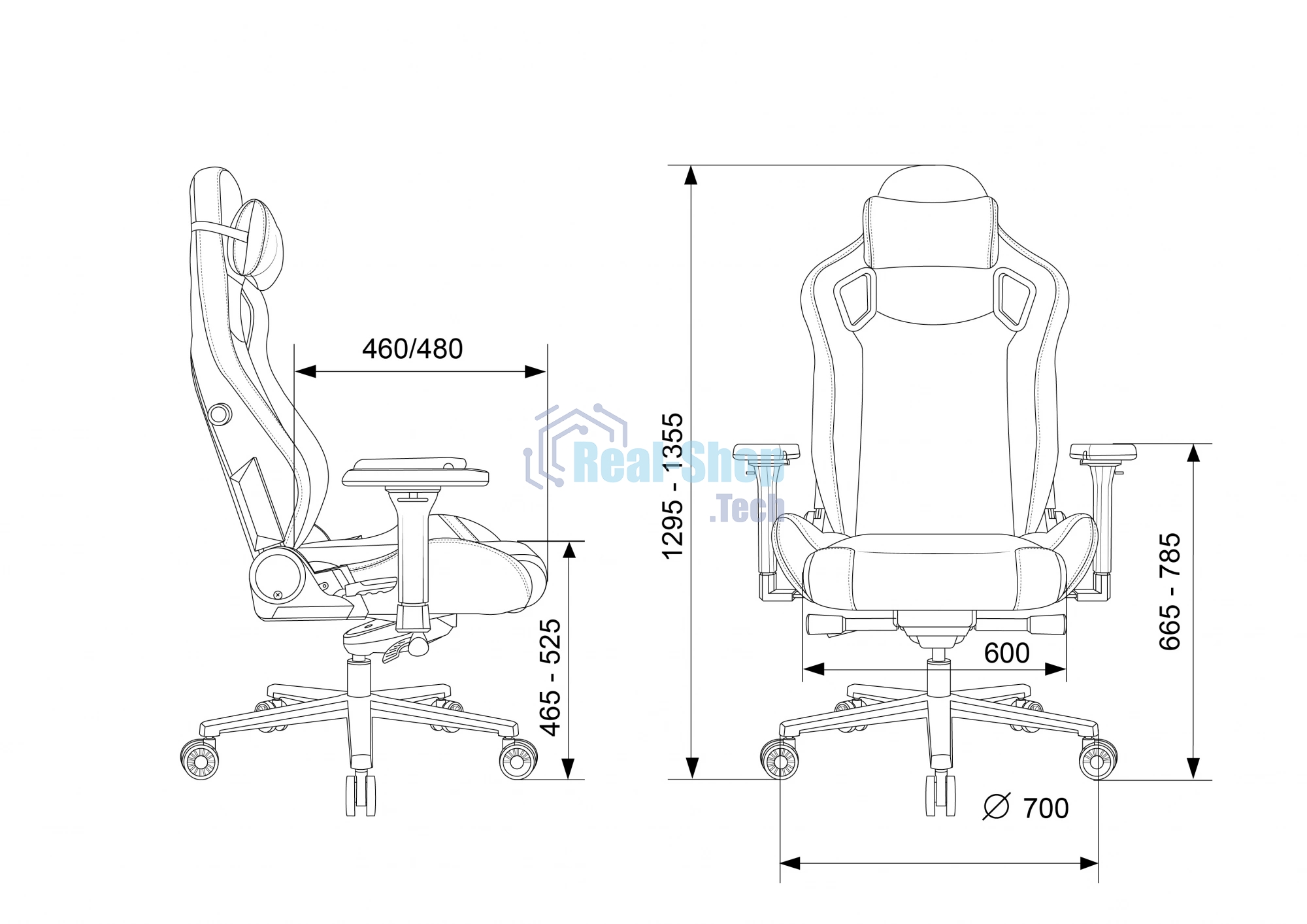 Кресло игровое Knight Craft черный