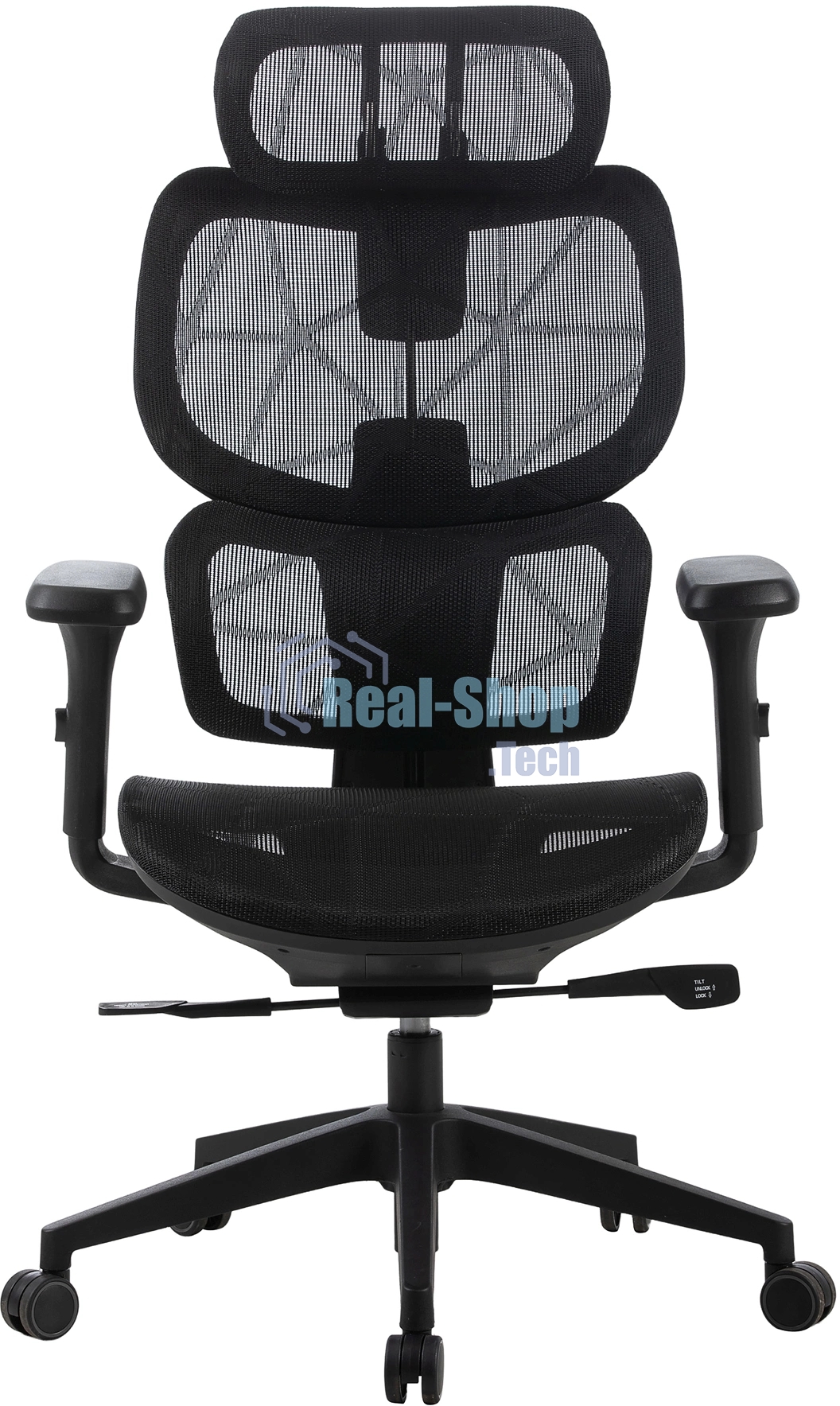 Кресло компьютерное Cactus CS-MC555-BK черный, сетка