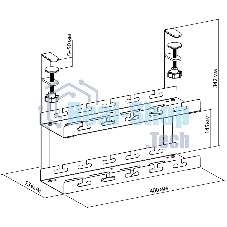 Кабель-канал Cactus CS-CM-400-2BK для столов 40x13.4x34.2 см черный