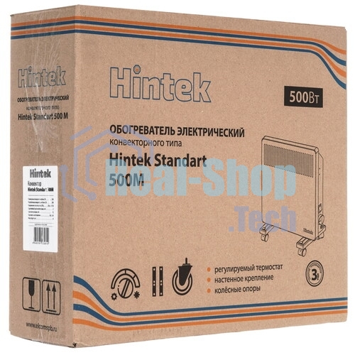 Конвектор электрический HINTEK Standart 500 04.05.01.214594 белый, 500 Вт, 5 м2, термостат