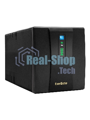 Источник бесперебойного питания ExeGate SpecialPro UNB-1200.LED.AVR.EURO.RJ / 1200 ВА / 750 Вт / 4 x CEE 7 (евророзетка)