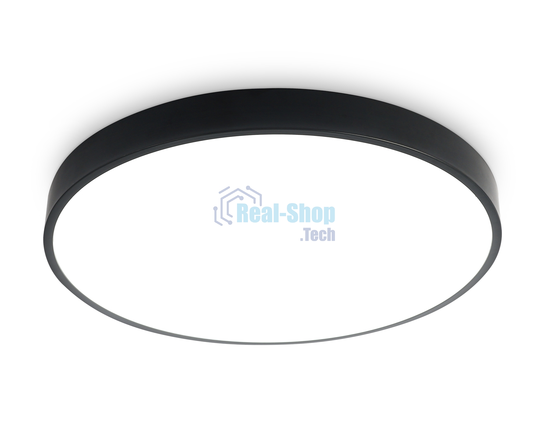 Потолочный светодиодный светильник Ambrella light FZ1207 BK черный IP54 40.5W 5000K D450*60 (без ПДУ)