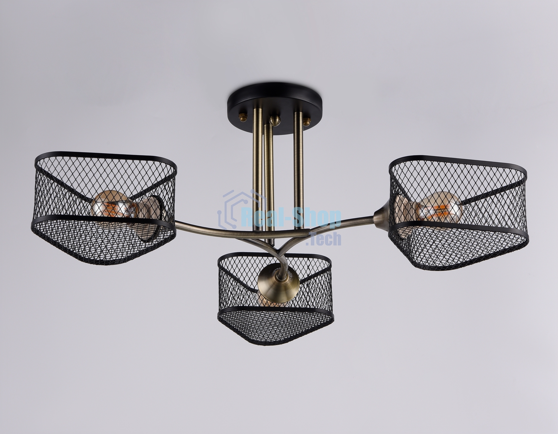 Светильник Ambrella light TR80171/3 SB/BK бронза/черный E27/3 max 40W D600*215