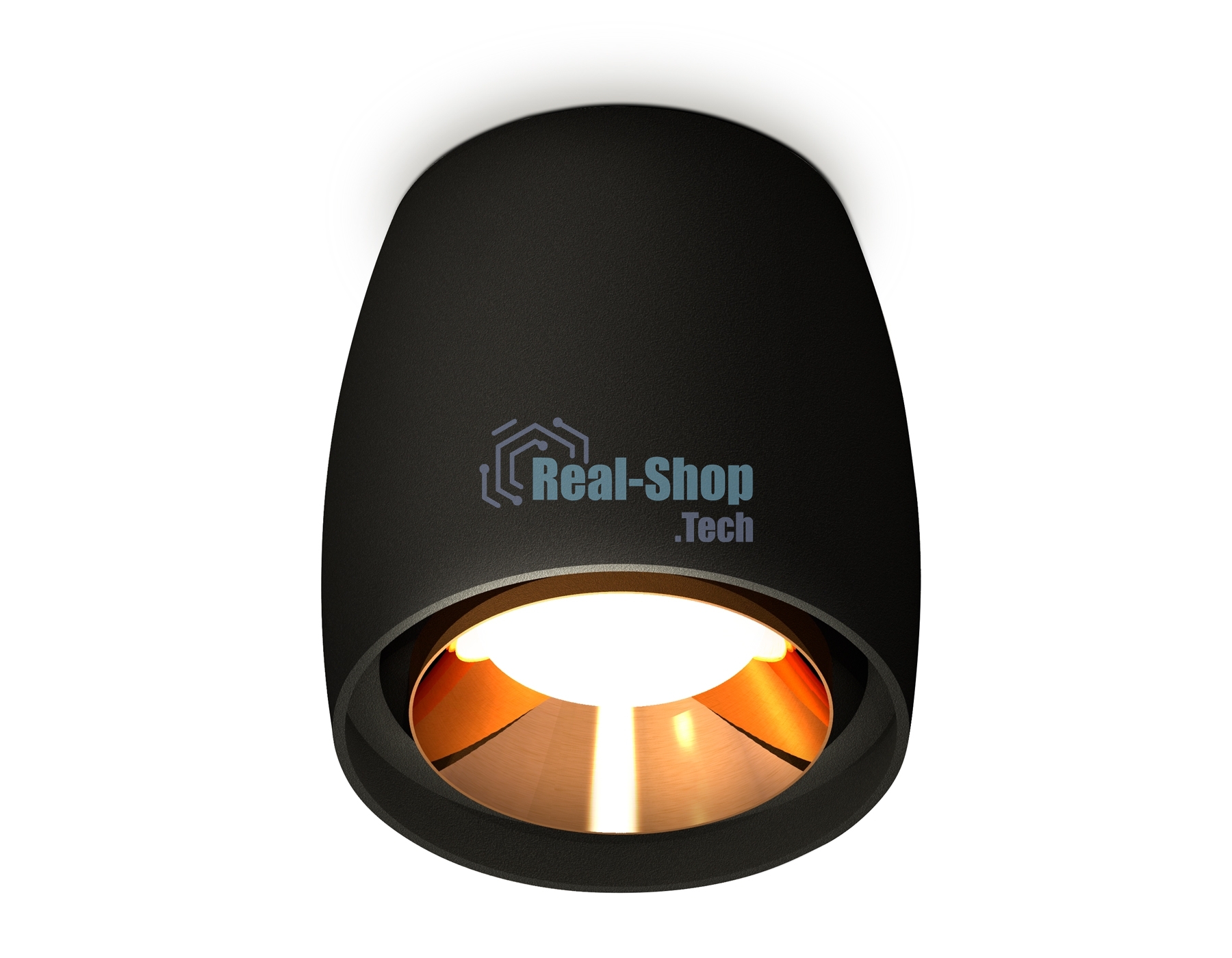 Светильник Ambrella Light XS1142004 SBK/PYG черный песок/золото желтое полированное MR16 GU5.3 (C1142, N7034)